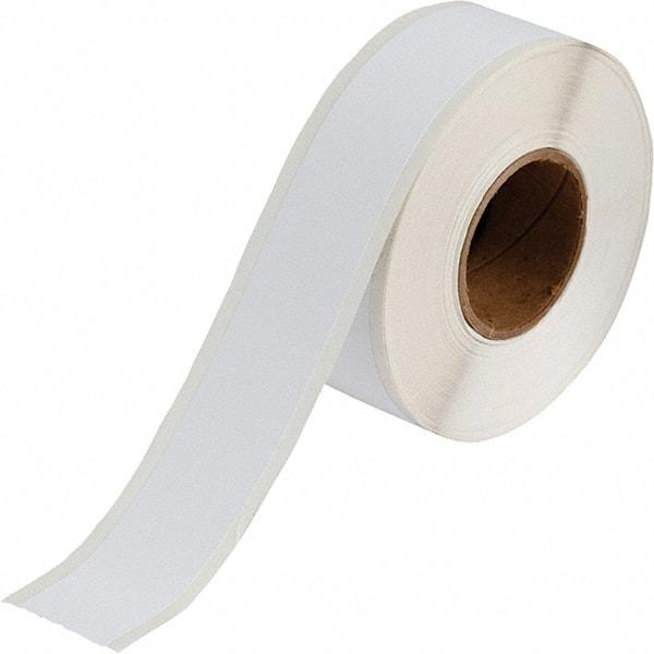Brady - 1-1/8" Wide, White Polyester Inkjet Label - For BradyJet J2000 - Exact Industrial Supply