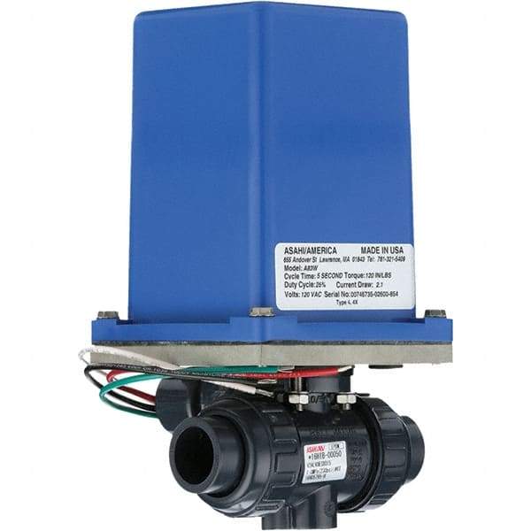 Asahi/America - Actuated Ball Valves Actuator Type: Electric Pipe Size: 1-1/4 (Inch) - Exact Industrial Supply