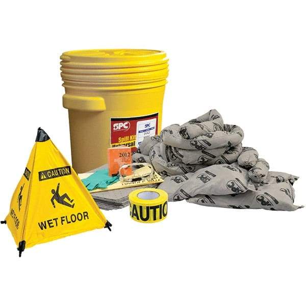 Brady SPC Sorbents - 17 Gal Capacity Universal Spill Kit - 20 Gal Polyethylene Drum - Exact Industrial Supply