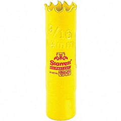 Starrett - 9/16" Diam, 1-5/8" Cutting Depth, Hole Saw - High Speed Steel Saw, Toothed Edge - Exact Industrial Supply