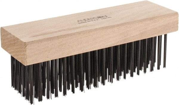 Anderson - 6 Rows x 19 Columns Steel Scratch Brush - 7-1/2" OAL - Exact Industrial Supply