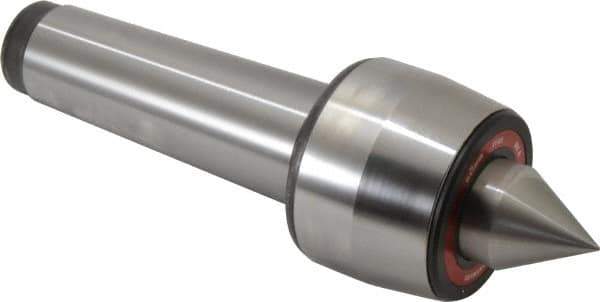 Rohm - MT6 Taper Shank, 4.134" Head Diam 2,500 Lb Capacity Live Center - 2,600 Max RPM, 3.217" Head Length, 1.9685" Point Diam, 2.264" Point Len, 7,700 Lb Max Workpc, 13.15" OAL, Standard Point - Exact Industrial Supply