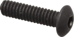 Value Collection - #5-40 UNC Hex Socket Drive, Button Screw - Alloy Steel, Black Oxide Finish, Fully Threaded, 1/2" Length Under Head - Exact Industrial Supply