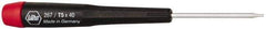 Wiha - T5 Torx Driver - 1-9/16" Blade Length, 4-3/4" OAL, Tapered Handle - Exact Industrial Supply