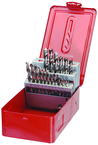 21 Pc. 1/16" - 3/8" by 64ths HSS Bright Jobber Drill Set - Exact Industrial Supply