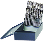 29 Pc. 1/16" - 1/2" by 64ths HSS Surface Treated Screw Machine Drill Set - Exact Industrial Supply