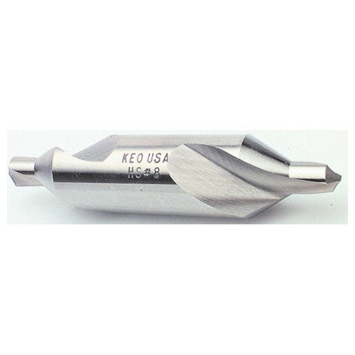 #6 × 3″ OAL 60 Degree HSS Plain Combined Drill and Countersink TiN