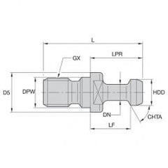 RK30BT1M PULL STUD - Exact Industrial Supply
