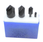 4 Pc. 60°-1/4; 1/2; 3/4; 1 Uniflute Countersink Set - Exact Industrial Supply