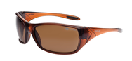 VOODOO, Polar BRWN Lens, Shiny BRWN Fr Polarized Brown PC Shiny Brown - Exact Industrial Supply