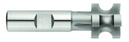 3/32 Radius - 3/4 x 3/8 x 1/2 SH -HSS - Concave Milling Cutter-SH Type - 6T - TiAlN Coated - Exact Industrial Supply
