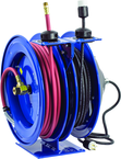#C-L350-5012-A For 3/8" x 50' Hose Dual Purpose Electric/Air Spring Rewind Reels - Exact Industrial Supply