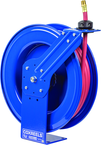 #SH-N-450 For 1/2" x 50' Hose Low Pressure Spring Rewind Hose Reel with Super Hub w/ Hose - Exact Industrial Supply