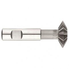 2-7/16 x 1/4 x 3/8 Shank - HSS - 90 Degree - Double Angle Shank Type Cutter - 10T - Uncoated - Exact Industrial Supply