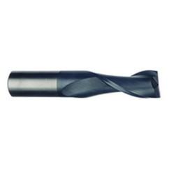 1/2 Dia. x 3 Overall Length 2-Flute Square End Solid Carbide SE End Mill-Round Shank-Center Cut-Uncoated - Exact Industrial Supply