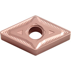 DNMG 432 GC CA320, 1/32″ Corner Radius, 3/16″ Thick, 1/2″ Inscribed Circle, TiCnulll2O3/Ti, Diamond, Turning Indexable Insert - Exact Industrial Supply