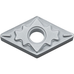 DNMG 431 HQ CA510, 1/64″ Corner Radius, 3/16″ Thick, 1/2″ Inscribed Circle, TiCnulll2O3/TiN, Diamond, Turning Indexable Insert - Exact Industrial Supply