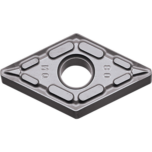DNMG 431 MQ PR015S, 1/64″ Corner Radius, 3/16″ Thick, 1/2″ Inscribed Circle, MEGACOAT HARD, Diamond, Turning Indexable Insert - Exact Industrial Supply