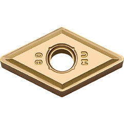 DNMG 431 MU PR1535, 1/64″ Corner Radius, 3/16″ Thick, 1/2″ Inscribed Circle, MEGACOAT NANO, Diamond, Turning Indexable Insert - Exact Industrial Supply