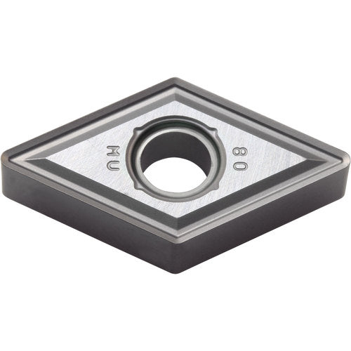 DNMG 431 MU PR015S, 1/64″ Corner Radius, 3/16″ Thick, 1/2″ Inscribed Circle, MEGACOAT HARD, Diamond, Turning Indexable Insert - Exact Industrial Supply