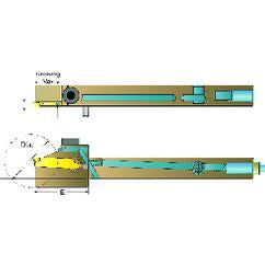 ADDN-TFL-2020-K20-12 Left Hand Thru Coolant Toolholder for Swiss Machines - Exact Industrial Supply