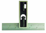 #DS150FM - 150mm - Full Metric Graduation - Double Square - Exact Industrial Supply