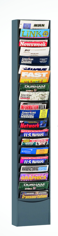 9-3/4 x 4-1/8 x 58'' - 20 Pocket Literature Rack - Exact Industrial Supply