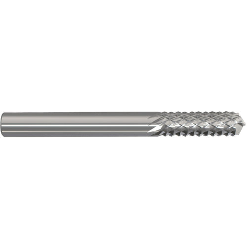 1/4 × 3/4 × 1/4 × 2 Solid Carbide Router - Drill Point Style - Exact Industrial Supply