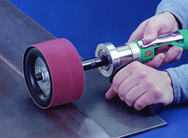 #94472 - 5/8-11 Arbor Hole - 3-1/2 x 15-1/2'' Belt Size - Dynacushion Pneumatic Wheel for Grinder - Exact Industrial Supply