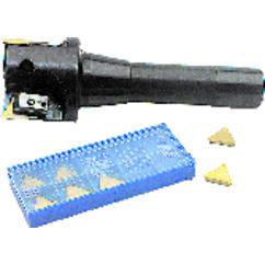 2-1/2'' Cutting Dia. x R8 SH - Holds 5 Insert(s) - Indexable End Mill - Exact Industrial Supply
