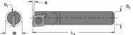 .180" Min - .156" SH - 4" OAL - Carbide Shank Boring Bar - Exact Industrial Supply