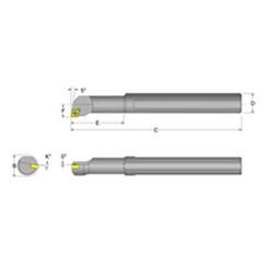 S16T-SCLPR-3 Right Hand 1" Shank Indexable Boring Bar - Exact Industrial Supply