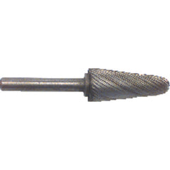 1/4 × 5/8 x " SH Tapered Radius End Shape - HSS - Burr - Exact Industrial Supply