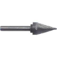 1/4 × 3/4 × 1/4″ SH 14° Cone Shape - HSS - Burr - Exact Industrial Supply