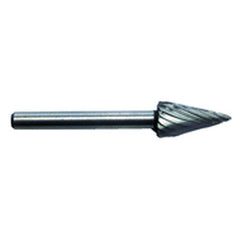 1/4 × 1/2 × 1/8″ SH Cone Shape - HSS - Burr - Exact Industrial Supply