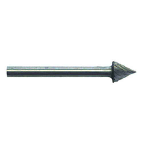 1/4 × 1/4 × 1/8″ SH Cone Shape - HSS - Burr - Exact Industrial Supply