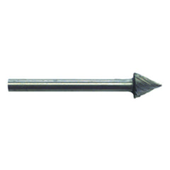 1/4 × 1/4 × 1/8″ SH Cone Shape - HSS - Burr - Exact Industrial Supply