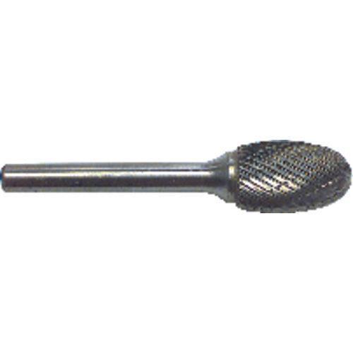 1/4 EdgeHog Elliptical Miniature Carbide Bur SE-51 Std Alt. Diamond(Double) - Exact Industrial Supply