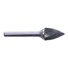 1/4 EdgeHog Tree Shape Pointed End Carbide Bur SG-1 Standard Alt Diamond (Double) - Exact Industrial Supply
