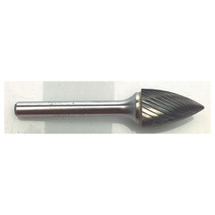 1/4 EdgeHog Tree Shape Pointed End Carbide Bur SG-1 Standard - Exact Industrial Supply