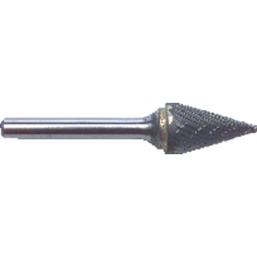 1/4 EdgeHog Conical Miniature Carbide Bur SM-51 Std Alt. Diamond(Double) - Exact Industrial Supply