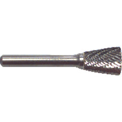 1/4 EdgeHog Back Taper Miniature Carbide Bur SN-51 Std Alt. Diamond(Double) - Exact Industrial Supply