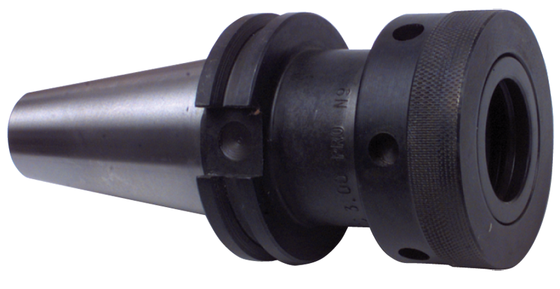 CAT50 SH; 3" Projection - V-Flange Collet Chuck - Exact Industrial Supply