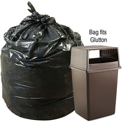 .9 mil, Black, 43″ × 47″- Case of 100, Revolution Bag Hercules Recycled Low Density Can liners Glutton, - Exact Industrial Supply