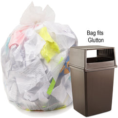 .9 mil, Natural, 43″ × 47″- Case of 100, Revolution Bag Hercules Recycled Low Density Can liners Glutton, - Exact Industrial Supply