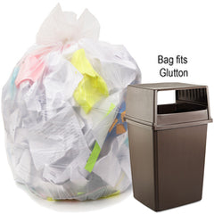 .9 mil, Natural, 43″ × 47″- Case of 100, Revolution Bag Hercules Recycled Low Density Can liners Glutton, - Exact Industrial Supply