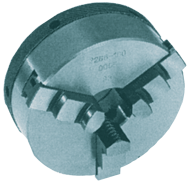 Quick-Clamp Self-Center Scroll Chuck - 4" Plain Mount - Exact Industrial Supply