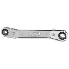 Proto Offset Double Box Reversible Ratcheting Wrench 7 × 8 mm - 6 Point - Exact Industrial Supply