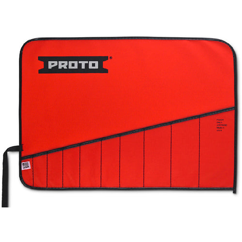 Proto Red Canvas 10-Pocket Tool Roll - Exact Industrial Supply
