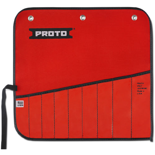 Proto Red Canvas 9-Pocket Tool Roll - Exact Industrial Supply